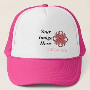 Pink Clover Ribbon Template by Kenneth Yoncich Trucker Hat
