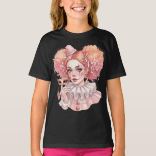 Pink Clown with a Mask T-Shirt