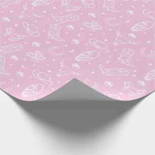 Pink Coastal Cowgirl Gift Wrapping Paper