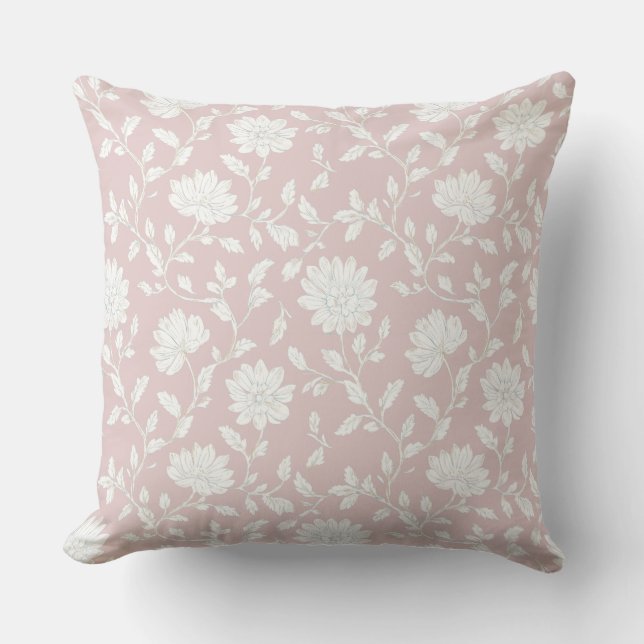 Pink Coastal Granddaughter Throw Pillow (Front)