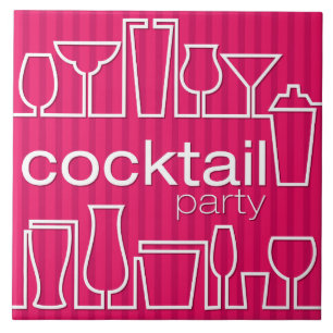 Pink cocktail party tile
