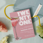 Pink Cocktail Theme 21st Birthday Party for Her Invitation<br><div class="desc">Celebrate her milestone in style with this modern Pink Cocktail-Themed 21st Birthday Party invitation — perfect for a classy night out, cocktail party, or elegant gathering. This two-sided design features a stylish pink background with a photo of a chic cocktail garnished with cranberries and herbs, setting the tone for a...</div>