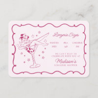 Pink Cocktails and Cowgirls Lingerie Sizes Insert
