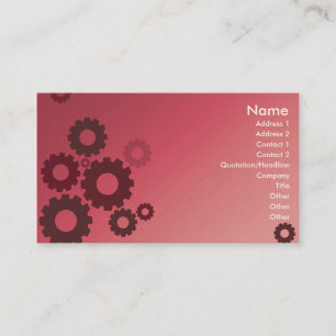 Pink Cogs - Business Card