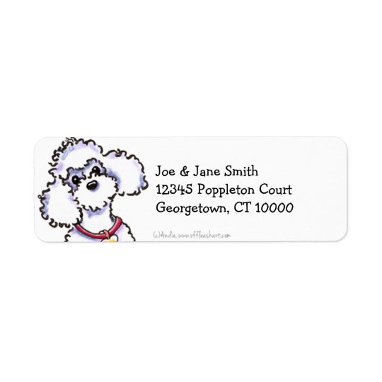 Pink Collar Poodle Clean & Simple Return Address Label