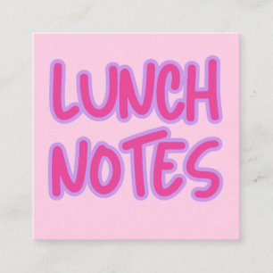 Pink Colour Block Lunch Notes