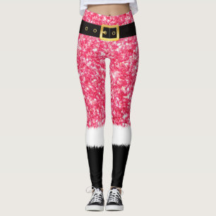 Pink Colour Christmas Santa Claus Costumes Legging
