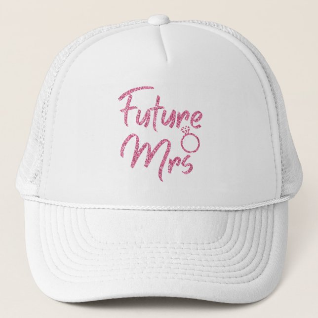 Pink colour Future Mrs Trucker Hat (Front)