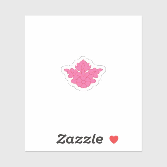 pink colour illustration Custom-Cut Vinyl Sticker (Sheet)