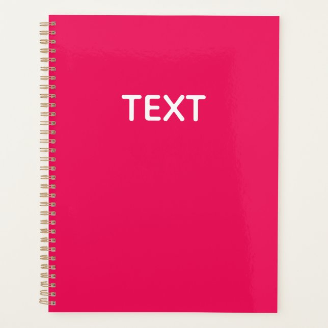 Pink Colour Personalized Planner (Front)