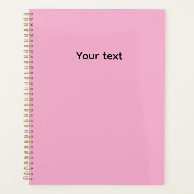 Pink Colour Personalized Planner (Front)