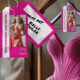 Pink Colour Pop Custom Photo Tags
