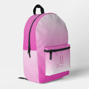 Pink Colour Tones Personalized Template Girls Printed Backpack