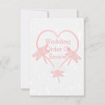 Pink Coloured Dragonfly Heart Wedding Program<br><div class="desc">Wedding order of service pink coloured dragonfly heart design. Customise this pink coloured wedding order of service with your wedding details and then have it printed and sent to you or instantly download it. Should you require any help with customising then contact us through the link on this page. Pink...</div>