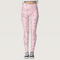 Pink colourful music note pattern musician musical