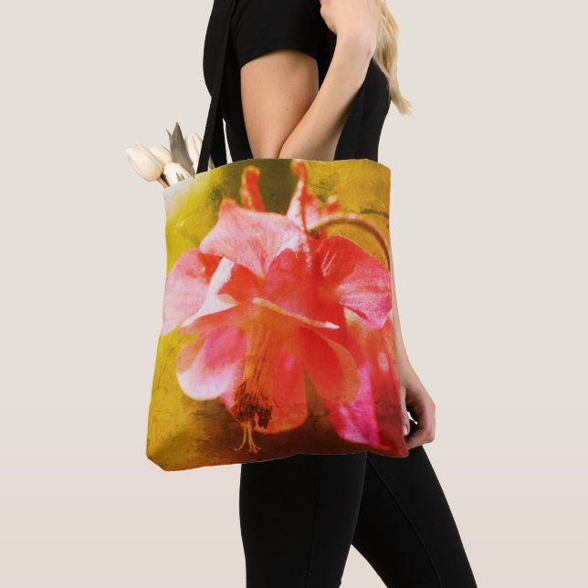 Pink Columbine Flower Art Close Up    Tote Bag (Close Up)