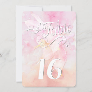 PINK COLUMBINE FLOWER WATERCOLOR SPLASH WEDDING