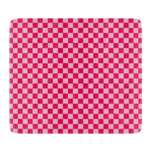 Pink Combination Classic Chequerboard by STaylor Cutting Board