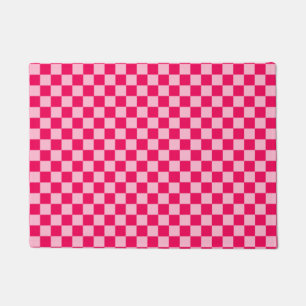 Pink Combination Classic Chequerboard by STaylor Doormat