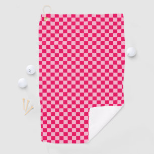 Pink Combination Classic Chequerboard by STaylor Golf Towel