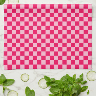 Pink Combination Classic Chequerboard by STaylor Kitchen Towel