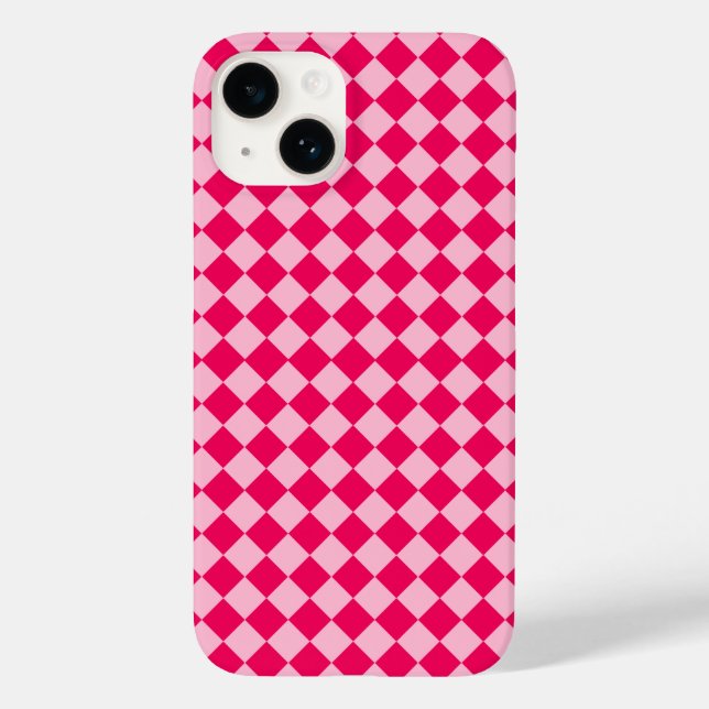 Pink Combination Diamond Pattern by Shirley Taylor Case-Mate iPhone Case (Back)