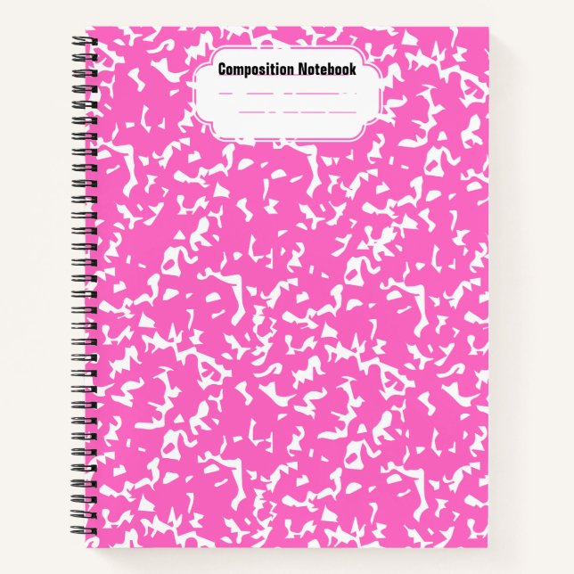 pink composition spiral notebook (Front)