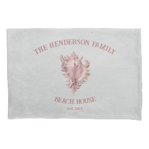 Pink Conch Shell Pillow Case