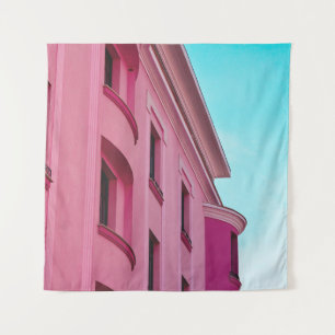 PINK CONCRETE WALL DURING DAYTIME TAPESTRY