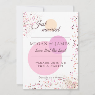 Pink Confetti Circles Invitation