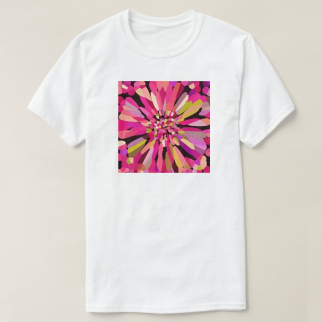 Pink Confetti Flower T-Shirt (Design Front)