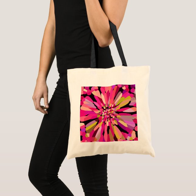 Pink Confetti Flower Tote Bag (Front (Product))