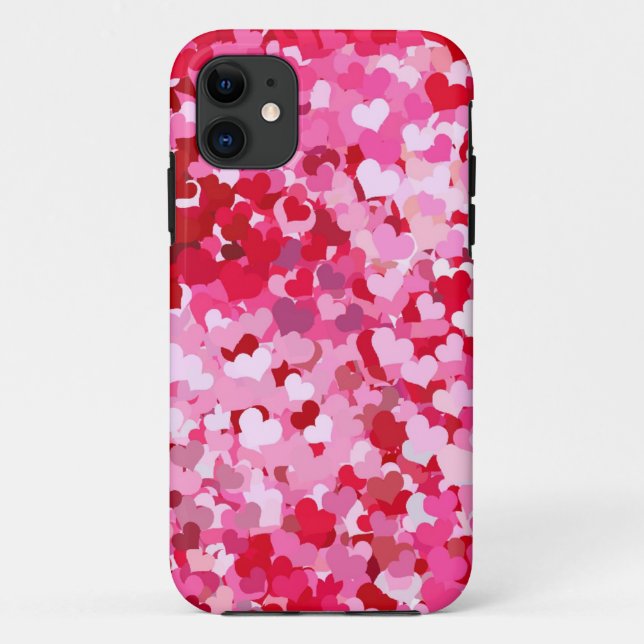 Pink Confetti Hearts Case-Mate iPhone Case (Back)