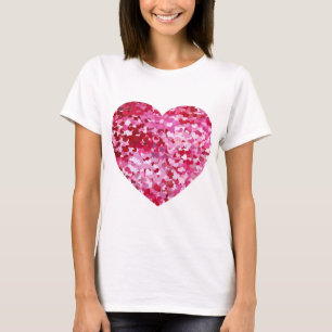 Pink Confetti Hearts T-Shirt