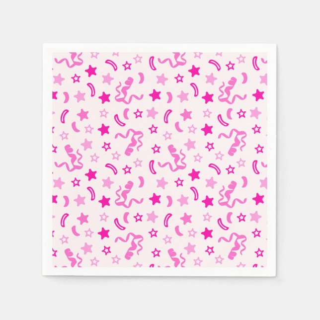 Pink Confetti  Napkin (Front)