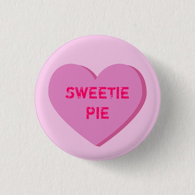 Pink Conversation Heart Template 1 Inch Round Button (Front)