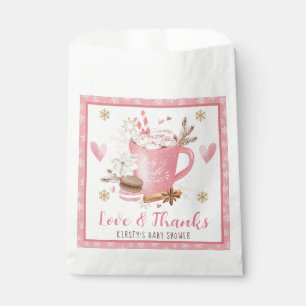 Pink Cookies and Cocoa Baby Shower Favour Bag