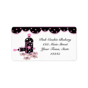 Pink Cookies, Bakery Label