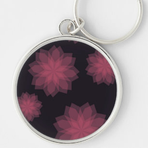 Pink, cool, trendy, modern flower abstraction keychain