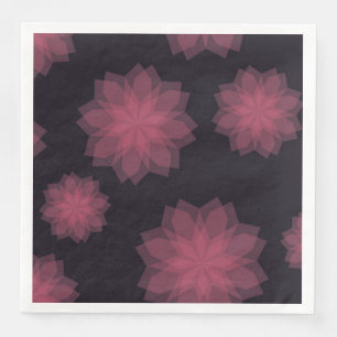 Pink, cool, trendy, modern flower abstraction napkin