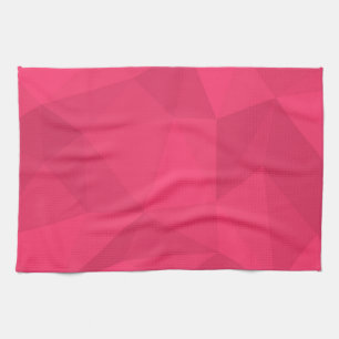 Pink, cool, unique, trendy triangle illustration kitchen towel