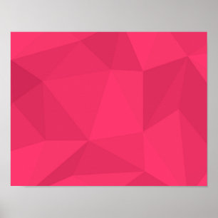 Pink, cool, unique, trendy triangle illustration poster