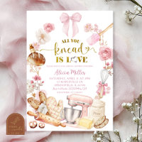 Pink Coquette All You Knead is Love Baking Bridal 