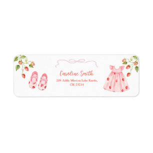 Pink Coquette Baby Clothes Address Label