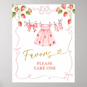 Pink Coquette Baby Clothes Berry Favors Poster
