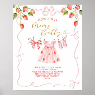 Pink Coquette Baby Clothes How Big Is Mom Belly Poster