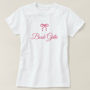 Pink Coquette Book Girlie Book Lovers Gift T-Shirt