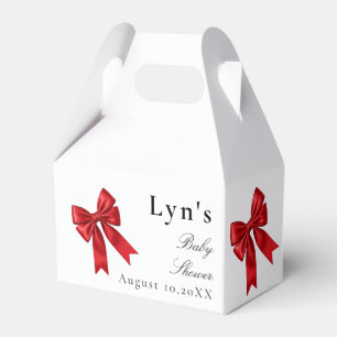 Pink Coquette Bow Baby Shower Favour Box
