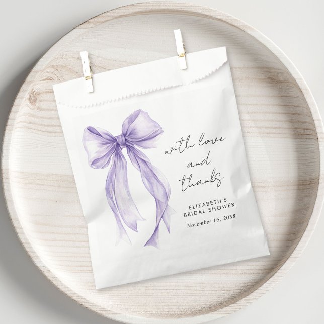 Pink Coquette Bow Bridal Shower Thank You Favour Bag (Pink Coquette Bow Bridal Shower Thank You Favor Bag)