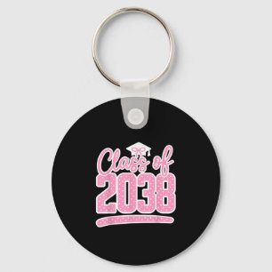 Pink Coquette Bow Cl Of 2038 Grow With Me Kinderga Keychain